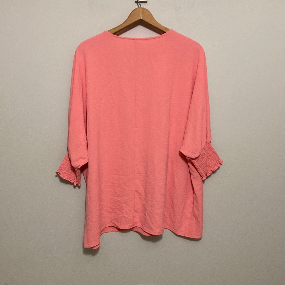 Women’s Coral Crush Half Sleeve Oversized Top, Size Large - Picture 7 of 7